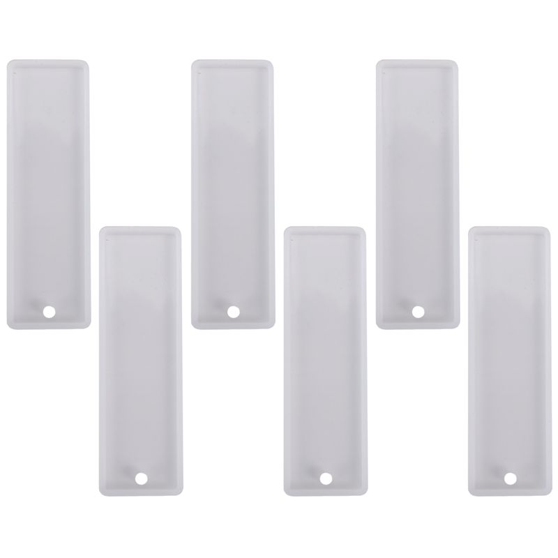 Silicone Epoxy Resin Molds Set - ABJN-6 Pcs/Set Rectangle Silicone Bookmark Mold
