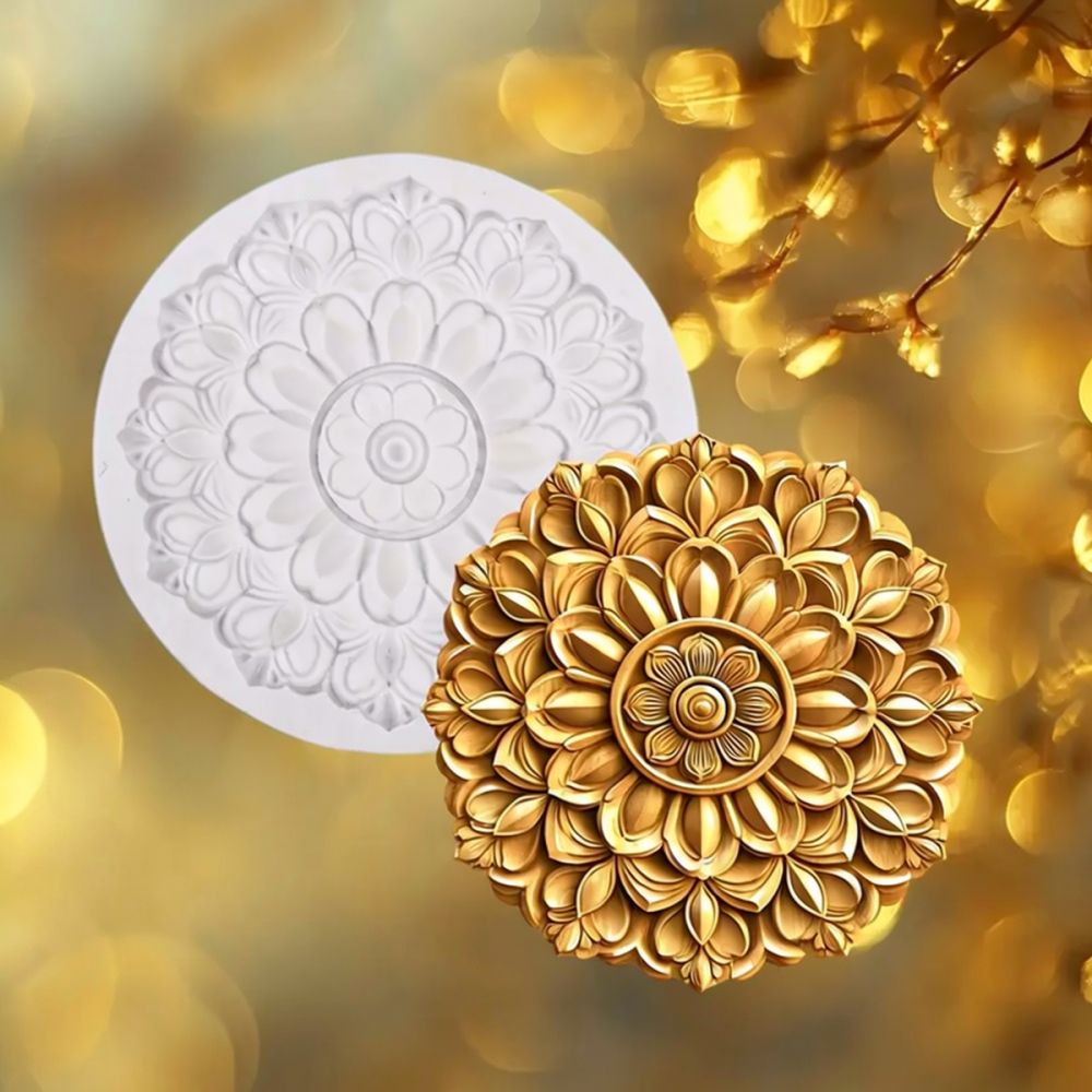Round Floral Silicone Mold For - Silicone Epoxy Resin Molds Set recension och pris