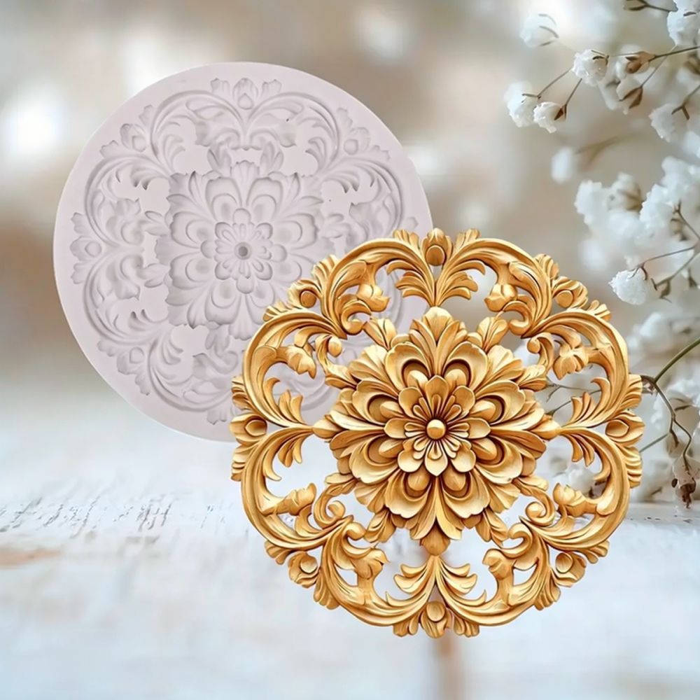 Round Floral Silicone Mold For - Silicone Epoxy Resin Molds Set recension och pris