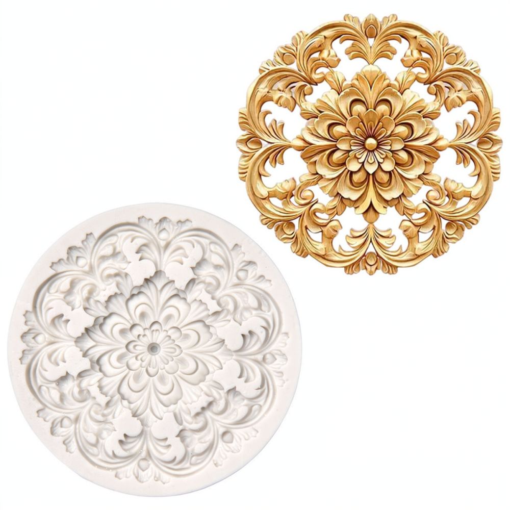 Round Floral Silicone Mold For - Silicone Epoxy Resin Molds Set recension och pris