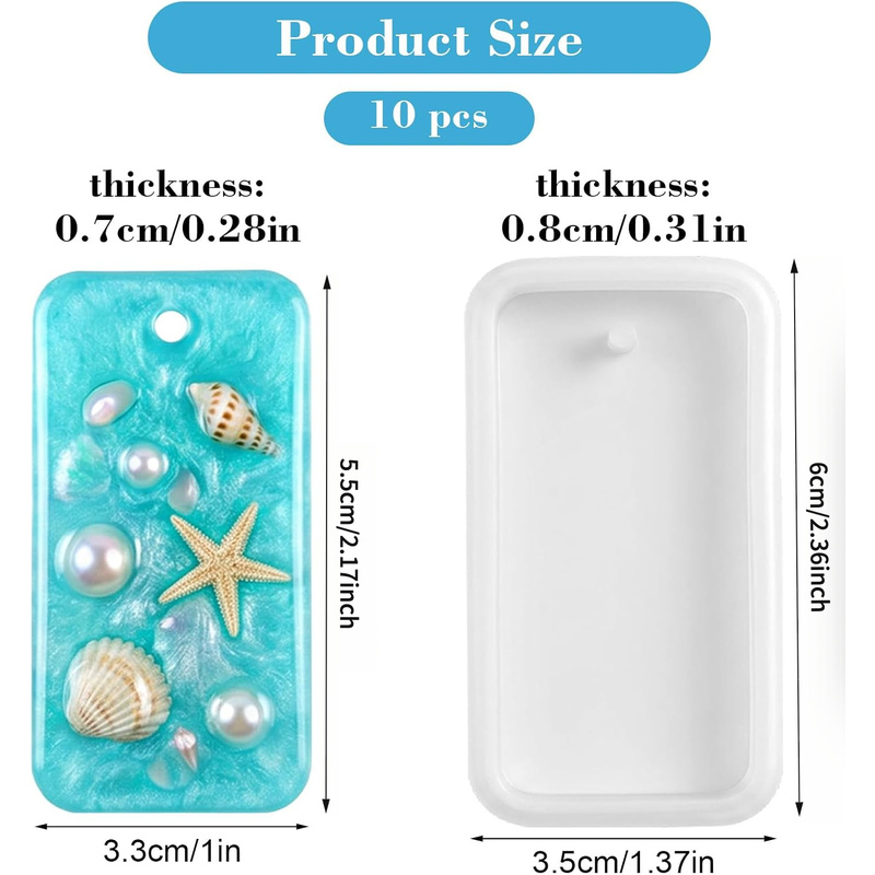 10Resin keychain jewelry casti - Silicone Epoxy Resin Molds Set recension och pris