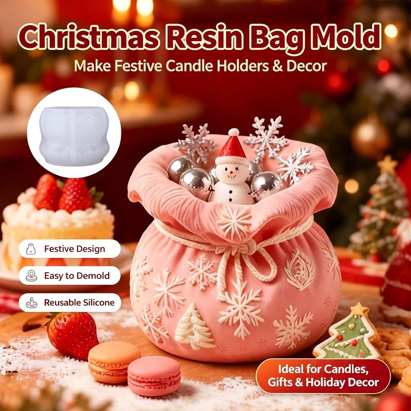 1Christmas-themed epoxy resin  - Silicone Epoxy Resin Molds Set recension och pris