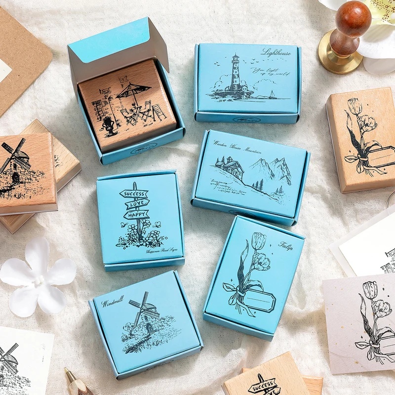Vintage Wooden Rubber Stamps,  - Scrapbooking recension och pris