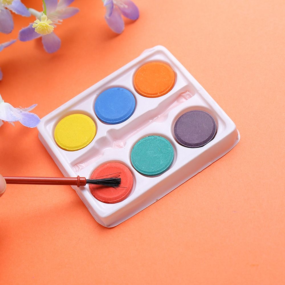 Portable with Painting Brush W - Watercolor Paint Set Solid Pigment recension och pris