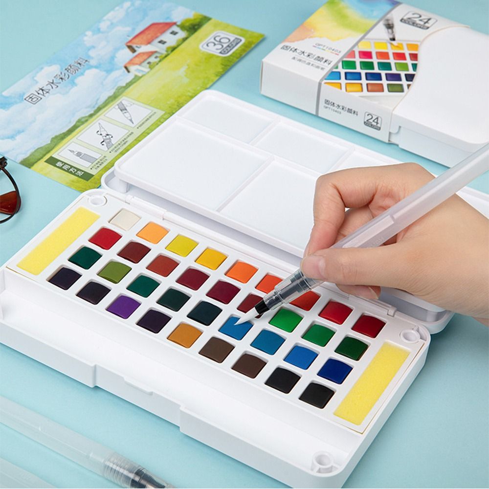 12/18/24/36 Colors Solid Water - Watercolor Paint Set Solid Pigment recension och pris