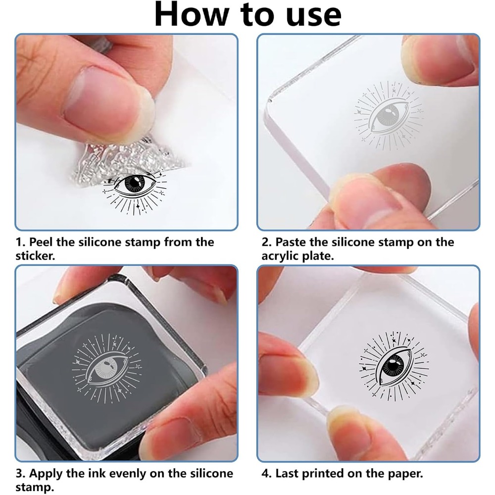 Moon Phase Crystal Rubber Stam - Clear Silicone Stamps For Card Making recension och pris